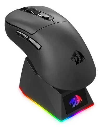 Mouse Gamer Redragon Ebony Standard Preto 24000 DPI Tri Mode com Dock de Carregamento Magnético - M998-STD-1K
